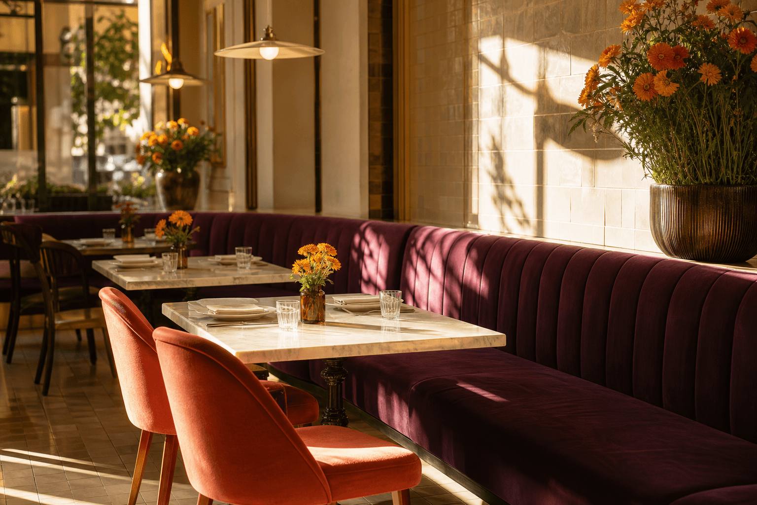 Golden afternoon in Marigold’s dining room